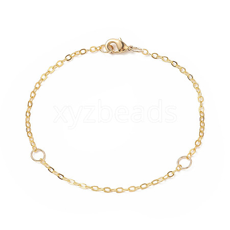 Brass Curb Chain Bracelet for Men Women BJEW-JB09135-1