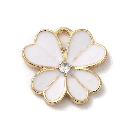 Flower Alloy Enamel Pendants ENAM-A007-04KCG-06-1