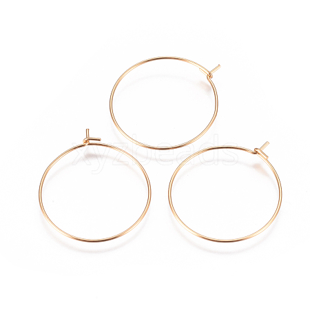 304 Stainless Steel Hoop Earrings Findings LS-STAS-I120-60B-G-1