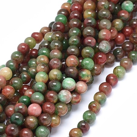 Natural Dyed Jade Beads Strands G-F601-A17-1