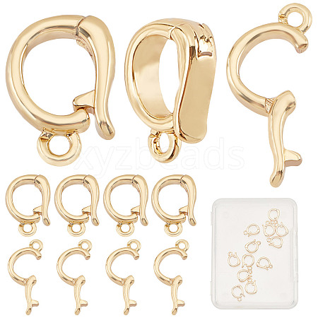 CREATCABIN 14Pcs Brass Fold Over Clasps KK-CN0002-23-1