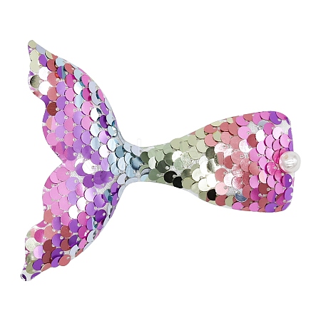 Mermaid Tail Shape Plastic Sequin/Paillette Alligator Hair Clip RABO-PW0001-051H-1