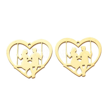 Valentine's Day 201 Stainless Steel Pendants SA-CBA49C1-02G-1