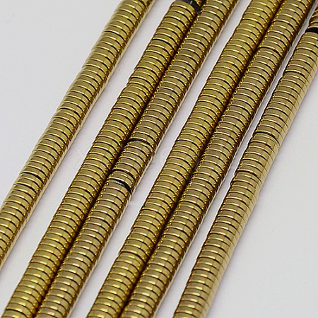 Electroplate Non-magnetic Synthetic Hematite Beads Strands X-G-J164A-2mm-07-1