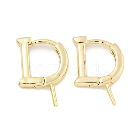 Brass Hoop Earring Findings KK-S386-03G-1