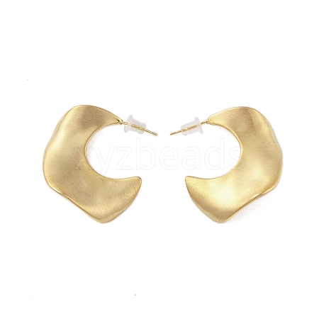 Brass Stud Earrings EJEW-B046-11G-1