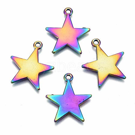 Rainbow Color Alloy Pendants PALLOY-S180-059-RS-1