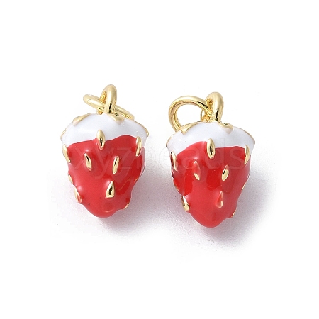 Brass Enamel Charms KK-D336-06G-03-1