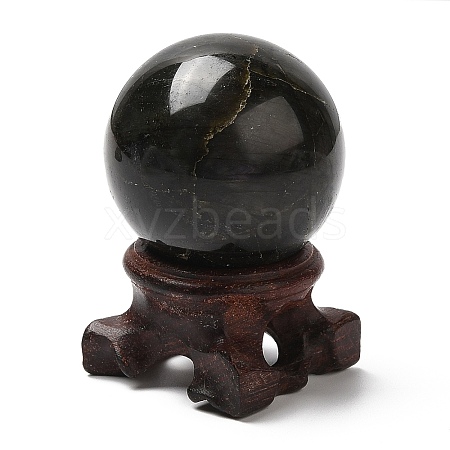 Natural Labradorite Crystal Ball Display Decorations DJEW-XCP0001-10-1