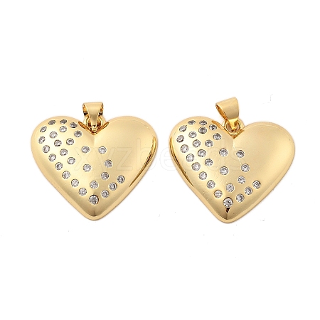 Brass Micro Pave Cubic Zirconia Pendants KK-R229-11G-A-1