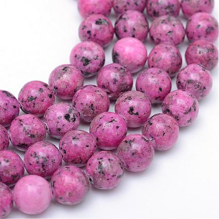 Natural Sesame Jasper/Kiwi Jasper Bead Strands G-R345-6mm-13-1