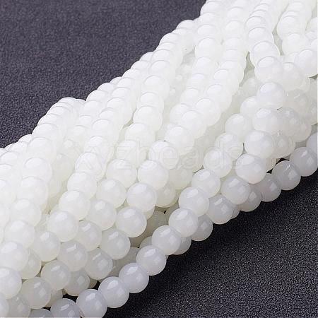 Imitation Jade Glass Beads Strands GMR6mmC26-1