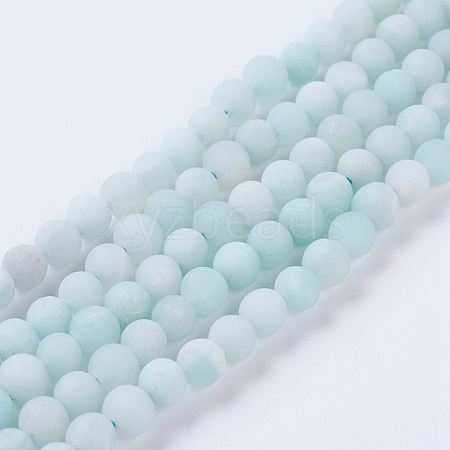 Natural Amazonite Beads Strands G-J376-19F-4mm-1