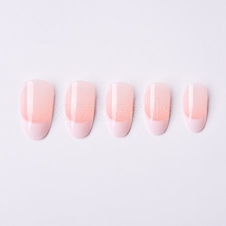 Frosted Plastic Almond Full Cover False Nail Tips MRMJ-T078-118B-1