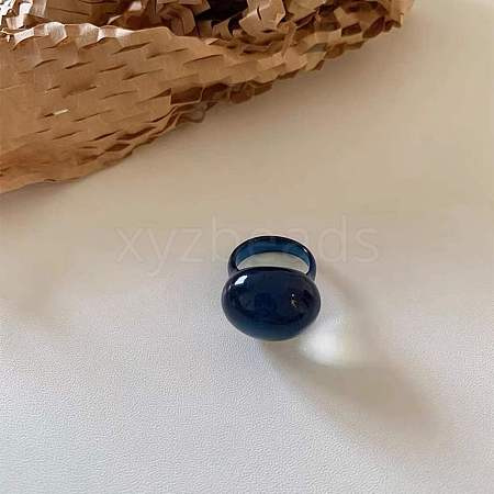 Oval Resin Finger Rings for Women WG60A90-02-1