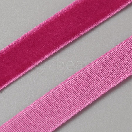 50 Yards Polyester Single Face Velvet Ribbon OCOR-WH0082-161A-1