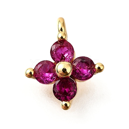Brass Micro Pave Cubic Zirconia Pendants X-KK-D356-07E-G-1