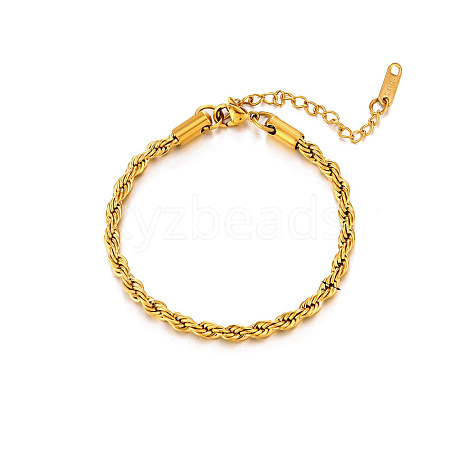 Stainless Steel Rope Chains Bracelets PW-WGBD697-03-1