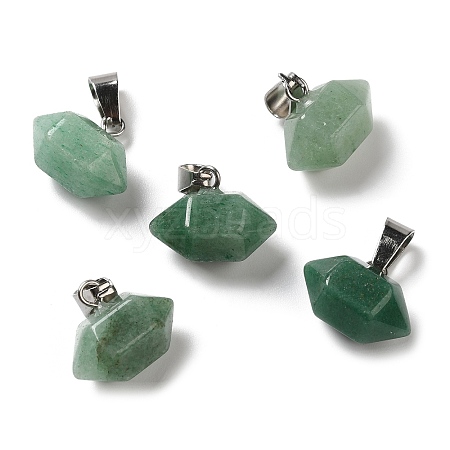 Natural Green Aventurine Pointed Pendants G-K335-03P-12-1