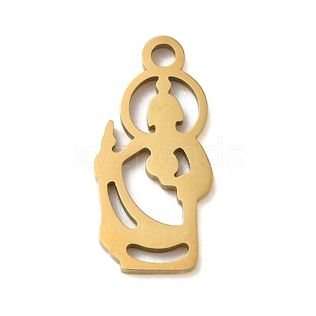 304 Stainless Steel Pendants STAS-S123-02G-1