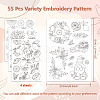 4 Sheets 11.6x8.2 Inch Stick and Stitch Embroidery Patterns DIY-WH0455-141-2