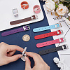 10Pcs 10 Colors Leather Rings RJEW-UN0003-02-4
