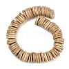 Dyed Natural Coconut Flat Round Bead Strands COCB-O003-12E-01-4