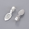 Tibetan Style Alloy Glue-on Flat Pad Bails LS-LF10728Y-NF-3