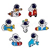 7Pcs 7 Style Spaceman Alloy Enamel Brooches Set JEWB-SZ0001-48-1