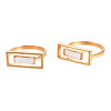 Natural Shell Rectangle Finger Ring RJEW-N039-01-1