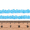 Frosted Transparent Glass Beads X1-GLAA-N016-4mm-06-4