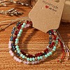 Handmade Summer Vacation Style Synthetic Quartz Braided Beaded Bracelet Sets for Women Girl LE3728-6-1