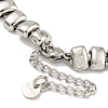 Non-Tarnish 304 Stainless Steel Rectangle Link Chain Bracelets BJEW-S153-01P-3