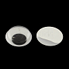 Black & White Plastic Wiggle Googly Eyes Buttons DIY Scrapbooking Crafts Toy Accessories with Label Paster on Back KY-S002B-8mm-1