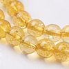 Synthetic Citrine Beads Strands G-C076-6mm-6A-3