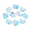 Spray Painted Transparent Acrylic Beads OACR-N149-01C-1