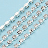 Silver Plated Brass Rhinestone Strass Chains CHC-N020-12A-03-1