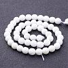 Synthetic White Agate Beads Strands G-D419-8mm-01-3