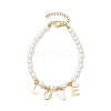 Imitated Pearl Acrylic Beaded Bracelets BJEW-JB10448-1