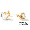 Exquisite Brass Cartilage Earrings with Zirconia IF4519-4-1