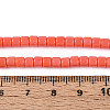 Opaque Solid Color Glass Beads Strands GLAA-N065-4x4mm-C02-4