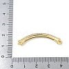 Rack Plating Brass Micro Pave Clear Cubic Zirconia Curved Bar Connector Charms KK-A234-066G-3