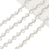 1 Yard Crystal Rhinestone Cup Chains with Plastic Pearl Beaded DIY-GA0005-72-1