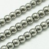 Non-magnetic Synthetic Hematite Beads Strands G-K015-4mm-07-1