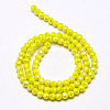 Faceted Round Full Rainbow Plated Electroplate Glass Beads Strands X-EGLA-J130-FR05-3