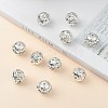 Brass Rhinestone Beads RB-A011-12mm-01S-6