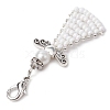 Angel Glass Seed Beads Pendants Decrotions HJEW-MZ00112-02-4