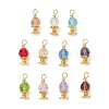 11Pcs Imitation Austrian Crystal K9 Glass Pendants PALLOY-JF03567-S-1