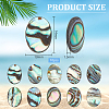 BENECREAT 10Pcs Natural Paua Shell Cabochons FIND-BC0005-55-2