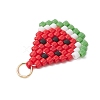 Glass Seed Beaded Watermelon Pendants PALLOY-CJ00124-4